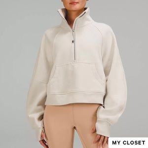Lululemon Scuba Oversized Funnel Zip in Natural Ivory